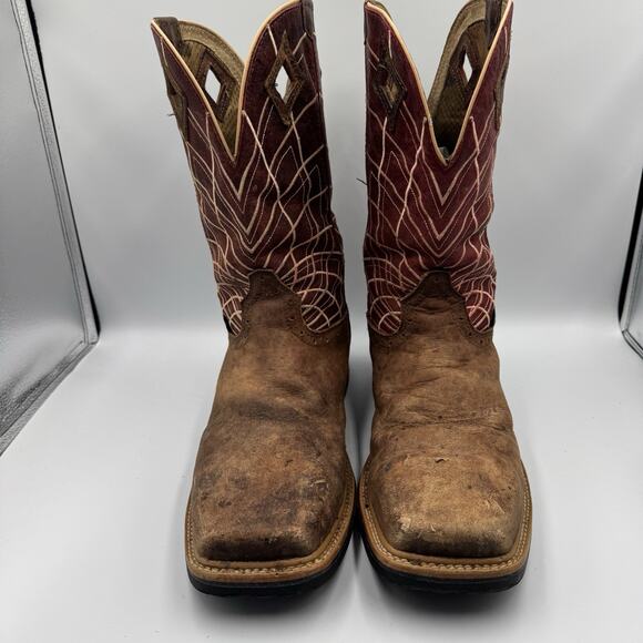 JUSTIN Boots DERRICKMAN Mens Size 11D Western Cowboy WATERPROOF Comp Toe WK4835 - Picture 4 of 7